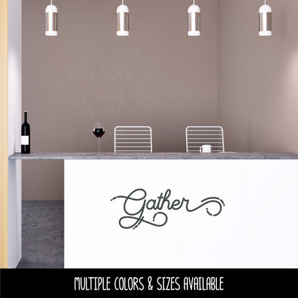Monoline Script Gather Vinyl Decal/Sticker