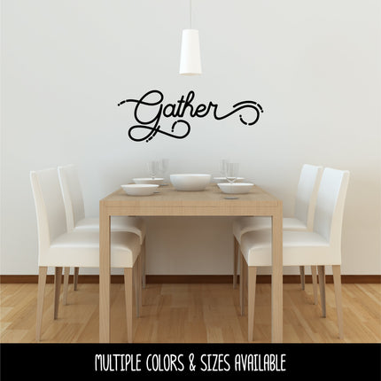 Monoline Script Gather Vinyl Decal/Sticker