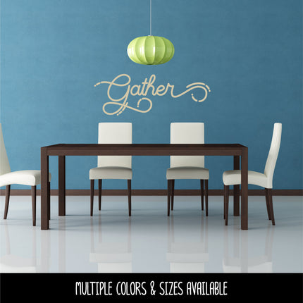 Monoline Script Gather Vinyl Decal/Sticker