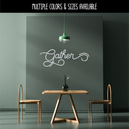 Monoline Script Gather Vinyl Decal/Sticker