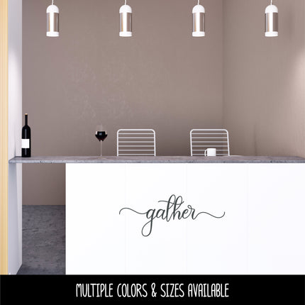 Script Gather with Tails Vinyl Decal/Sticker