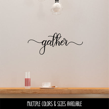 Script Gather with Tails Vinyl Decal/Sticker