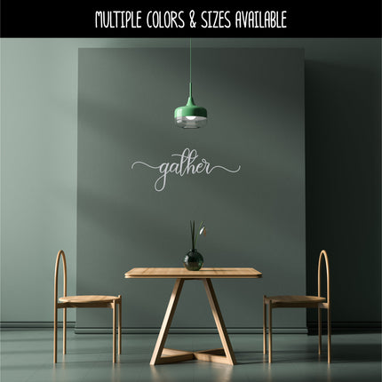 Script Gather with Tails Vinyl Decal/Sticker