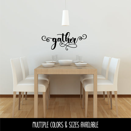 Ornate Scroll Gather Vinyl Decal/Sticker