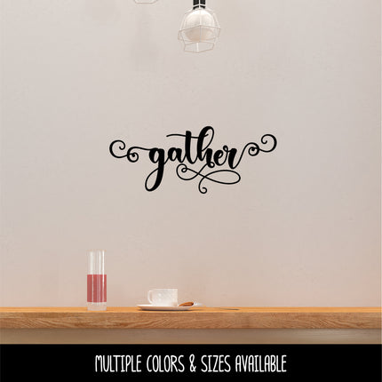 Ornate Scroll Gather Vinyl Decal/Sticker