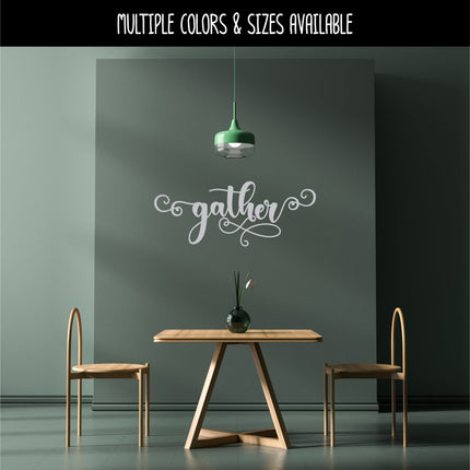 Ornate Scroll Gather Vinyl Decal/Sticker