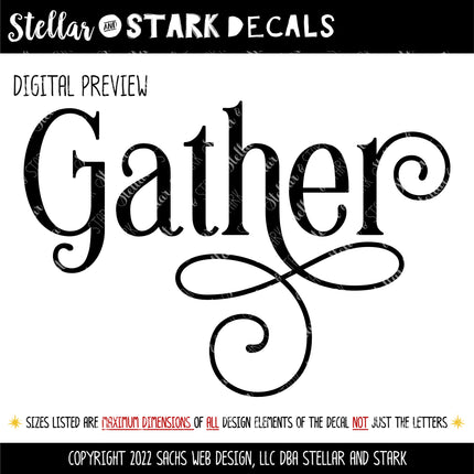 Ornamental Gather Vinyl Decal/Sticker