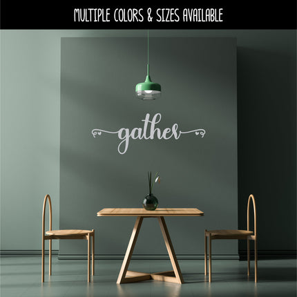 Script Gather and Hearts Vinyl Decal/Sticker