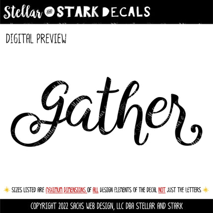 Whimsical Gather Vinyl Decal/Sticker