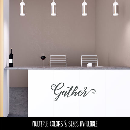 Cursive Gather Vinyl Decal/Sticker