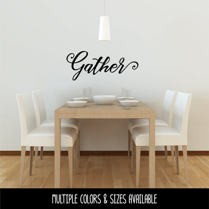 Cursive Gather Vinyl Decal/Sticker