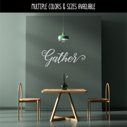 Cursive Gather Vinyl Decal/Sticker