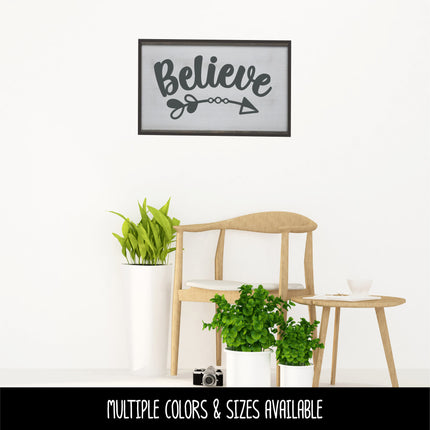 Cute Believe with Arrow Vinyl Decal/Sticker
