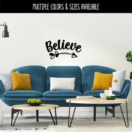 Cute Believe with Arrow Vinyl Decal/Sticker