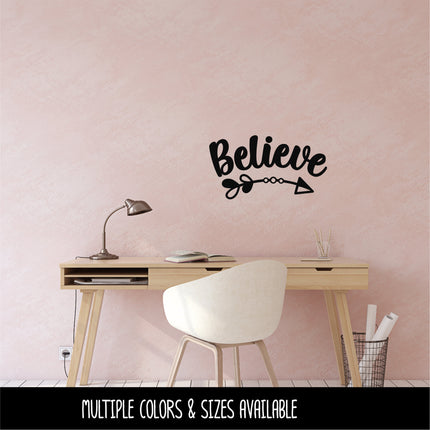 Cute Believe with Arrow Vinyl Decal/Sticker