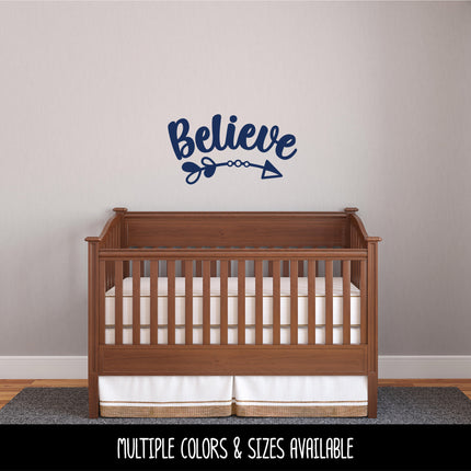 Cute Believe with Arrow Vinyl Decal/Sticker