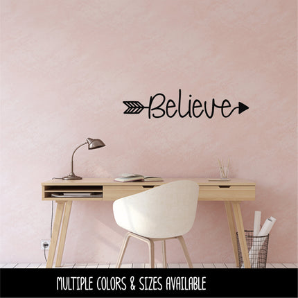 Believe Arrow Vinyl Decal/Sticker
