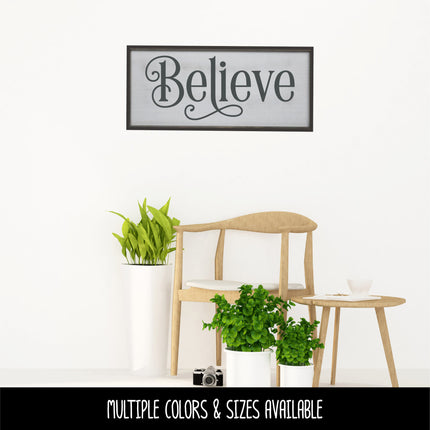 Ornamental Believe Vinyl Decal/Sticker