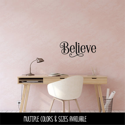 Ornamental Believe Vinyl Decal/Sticker