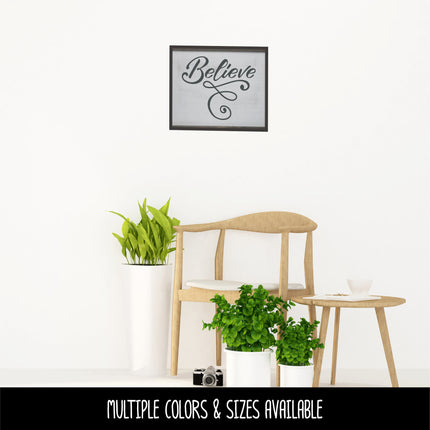 Antique Script Believe Decal/Sticker