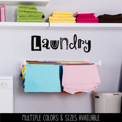 Whimsical Laundry Vinyl Decal/Sticker