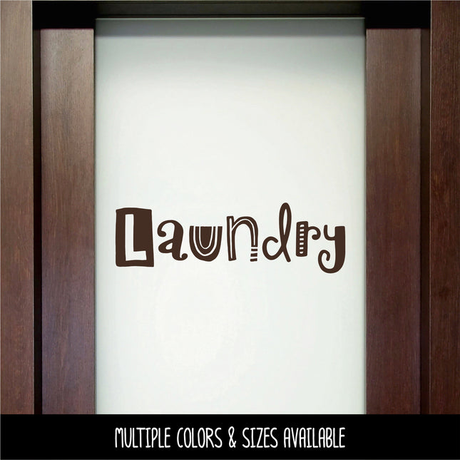 Whimsical Laundry Vinyl Decal/Sticker