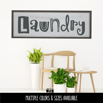 Whimsical Laundry Vinyl Decal/Sticker
