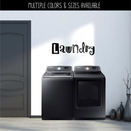 Whimsical Laundry Vinyl Decal/Sticker