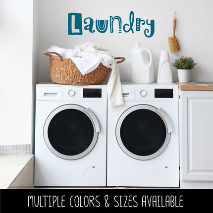 Whimsical Laundry Vinyl Decal/Sticker