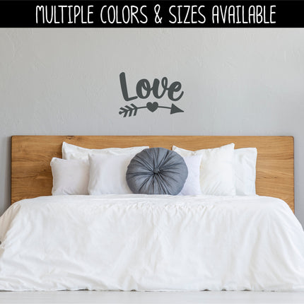 Curved Love Arrow Vinyl Decal/Sticker