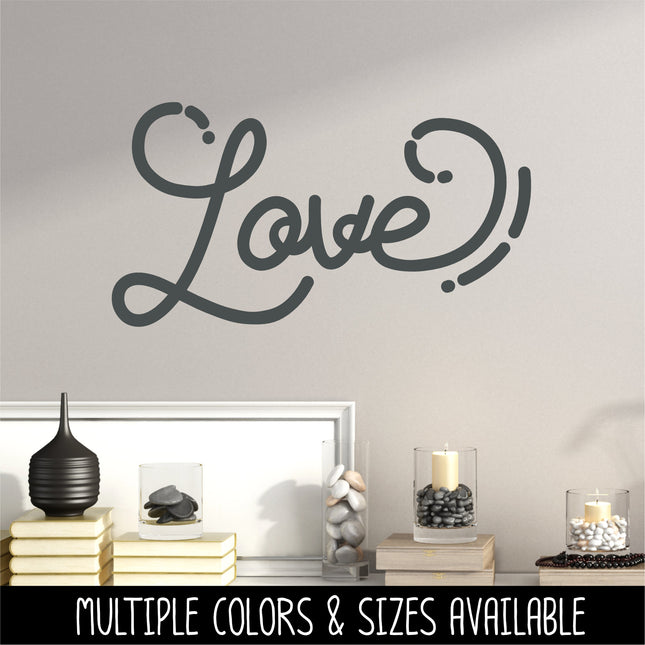 Love with Dots & Dashes Vinyl Decal/Sticker