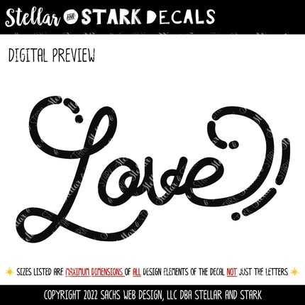 Love with Dots & Dashes Vinyl Decal/Sticker
