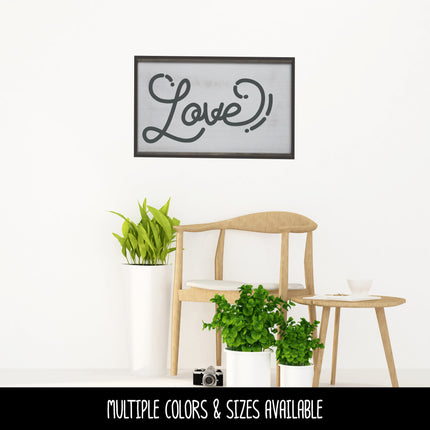 Love with Dots & Dashes Vinyl Decal/Sticker
