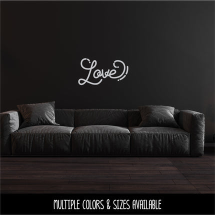 Love with Dots & Dashes Vinyl Decal/Sticker