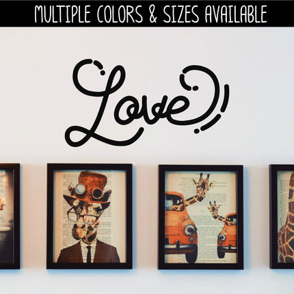 Love with Dots & Dashes Vinyl Decal/Sticker