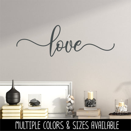 Cursive Love with Tails Vinyl Decal/Sticker