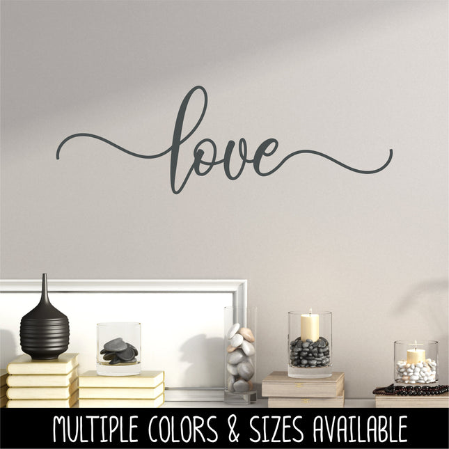 Cursive Love with Tails Vinyl Decal/Sticker