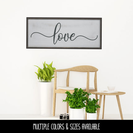 Cursive Love with Tails Vinyl Decal/Sticker