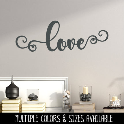 Scroll Cursive Love Vinyl Decal/Sticker
