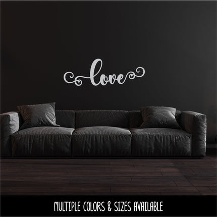 Scroll Cursive Love Vinyl Decal/Sticker