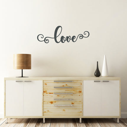 Scroll Cursive Love Vinyl Decal/Sticker