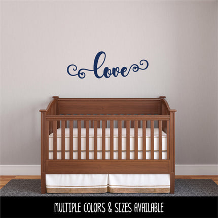 Scroll Cursive Love Vinyl Decal/Sticker