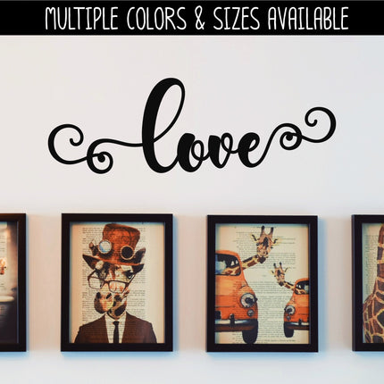 Scroll Cursive Love Vinyl Decal/Sticker