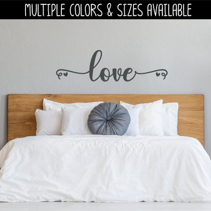 Cursive Love with hearts Vinyl Decal/Sticker