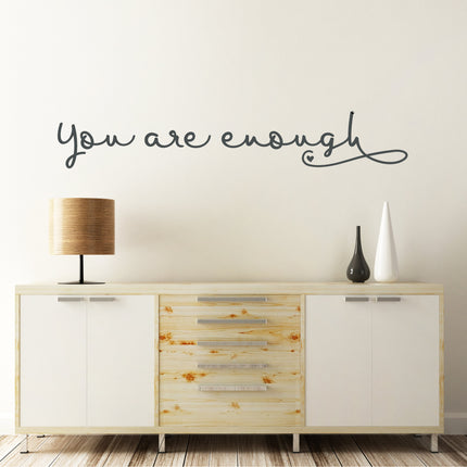 Cursive You Are Enough Vinyl Decal/Sticker