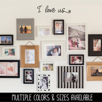 Whimsical I Love Us Vinyl Decal/Sticker