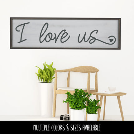 Whimsical I Love Us Vinyl Decal/Sticker