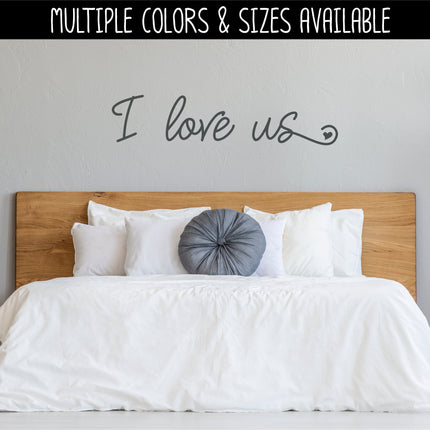 Whimsical I Love Us Vinyl Decal/Sticker