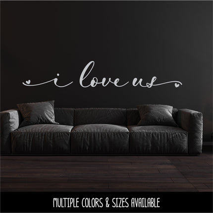 Cursive I Love Us Vinyl Decal/Sticker