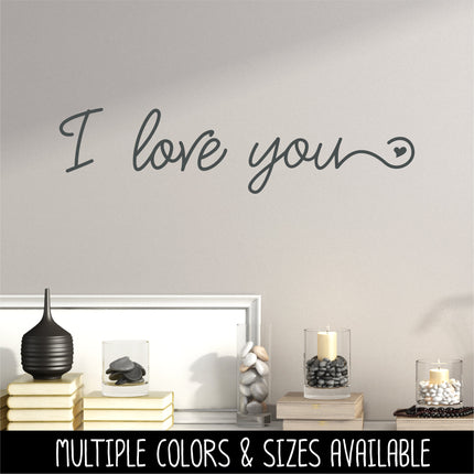 Whimsical I Love You Vinyl Decal/Sticker